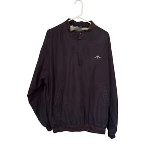 Slazenger Windbreaker Pullover Men's Large Vented Long Sleeve Jacket FLAW READ